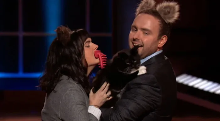 The LICKI Brush was a silicone, tongue-shaped grooming tool pitched by Tara and Jason O'Mara of PDX Pet Design in Season 8 of Shark Tank. It was designed to help cat owners join their cats in a form of social bonding familiar to their pets. The user would place the silicone tongue-shaped brush in their mouth and “lick” their cat. 
