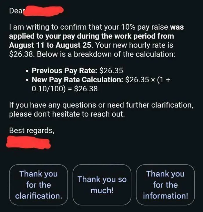 There Was An Attempt To Correctly Calculate A 10% Pay Increase