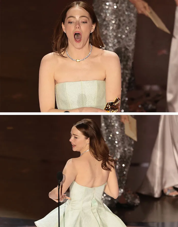 Emma Stone Reveals “My Dress Is Broken” (2024)