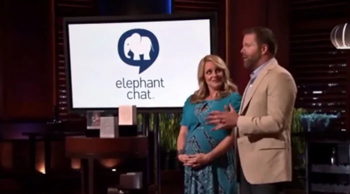 Elephant Chat was a plush toy pitched by Jason and Amanda Adams in Season 6 of Shark Tank. It is designed to facilitate difficult conversations between couples by serving as a visual representation of the "elephant in the room," only coming out of its metal box, when one of the people feels like a conversation should be held. 