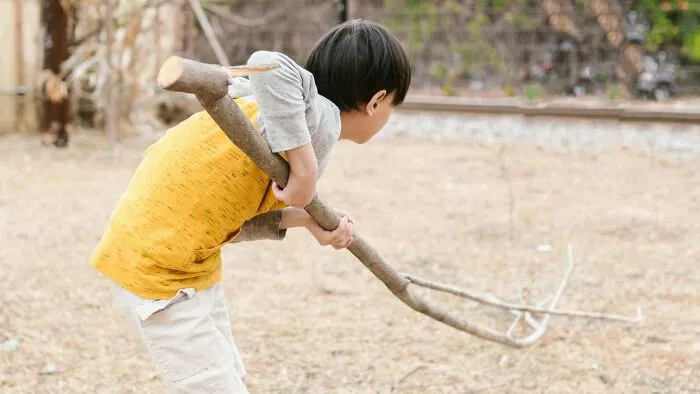 I’m sure the guys will get me… Finding a good stick outside was akin to finding treasure. It could be a sword, a wizard's staff, a friend, or a foe. The possibilities are endless!