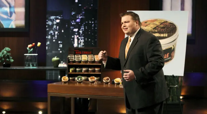 The Man Candles were a line of novelty candles featuring unconventional "manly" scents pitched by Johnson Bailey in Season 2 of Shark Tank. The candles’ fragrances featured smells like bacon, beer, golf course, and most famously, flatulence.