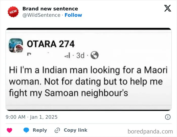 83 Absolutely Unhinged “New” Sentences That Have No Business Being This Funny