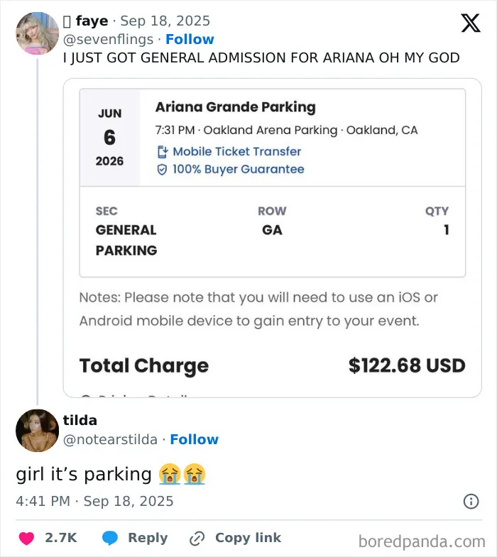 There Was An Attempt To Buy A Ticket To The Ariana Grande Concert