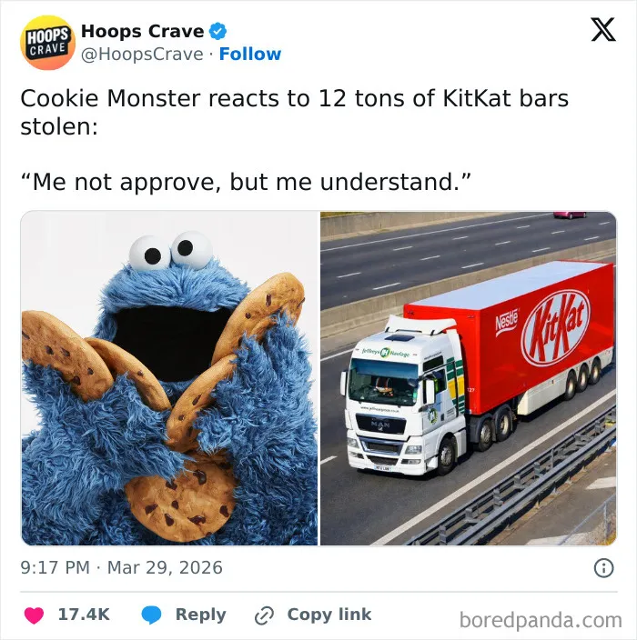 12 Tons Of KitKat Were Stolen, Here Are The Most Hilarious Responses To It