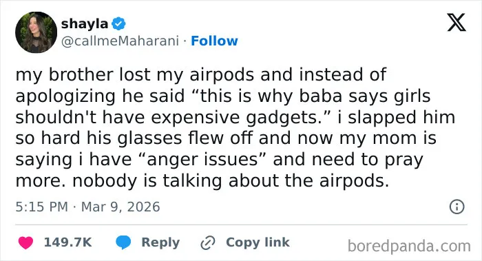 Not Him Turning His Mistake Into A Lecture About Girls Owning Things