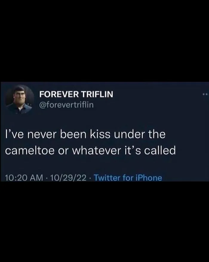 Screenshot of a wild social media post humorously discussing unusual kissing experiences under unusual terms.