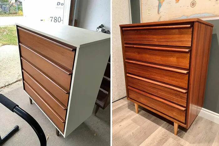Revived This Mcm Dresser From Pinterest Disaster