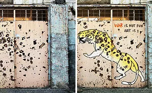 This Artist Transforms The Scars Of War Into Street Art Full Of Hope (11 Pics)