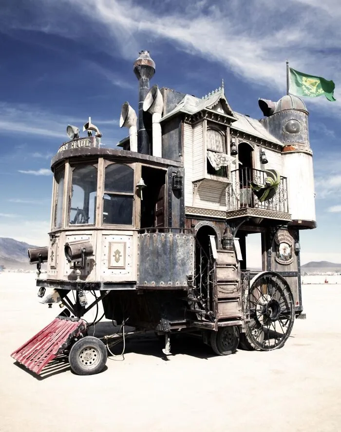 Steampunk Rv. Looks Like That One Vehicle They Use To Escape In Mad Max Beyond Thunderdome