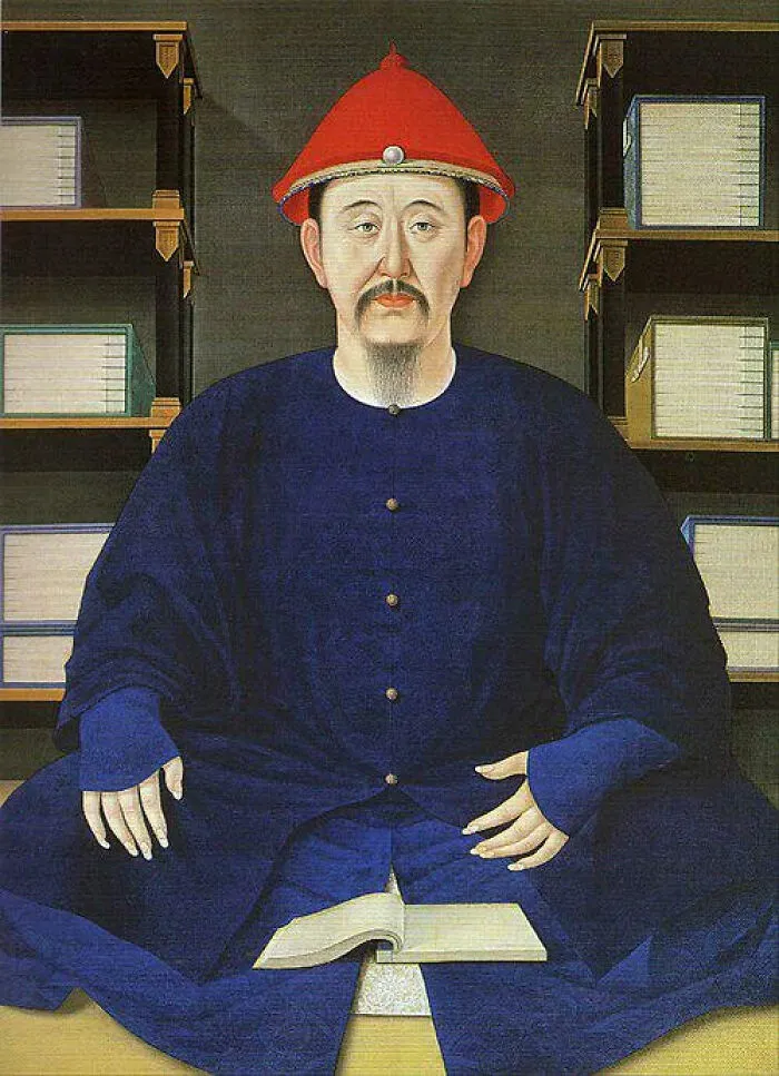 Kangxi Emperor Of China, The Fourth Emperor Of The Qing Dynasty, Depicted At Approximately 45 Years Old