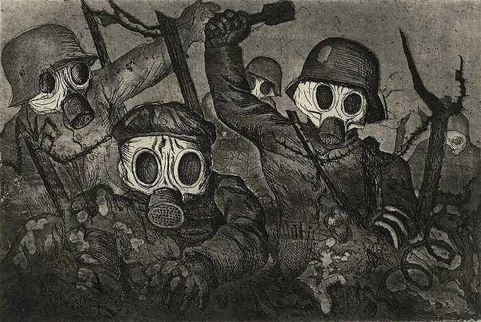 “Stormtroopers Advancing Under Gas,” 1924, By Otto Dix, Who Himself Served In WW1