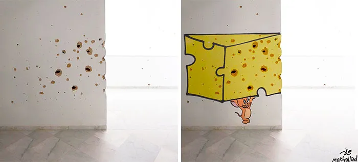 This Artist Transforms The Scars Of War Into Street Art Full Of Hope (11 Pics)