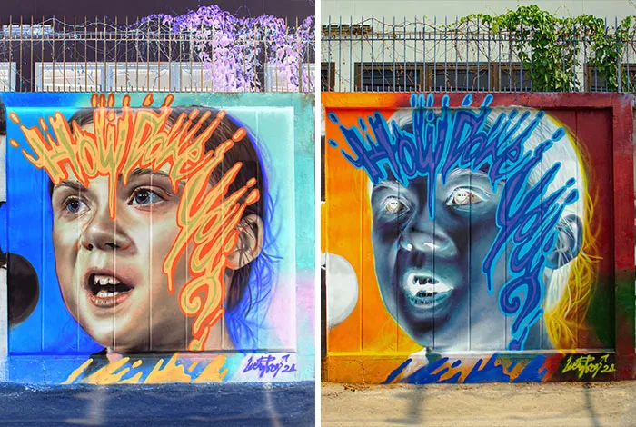 Thai Street Artist LuckyLeg Makes Murals That Feel Beautiful And Uncomfortable (34 Pics)