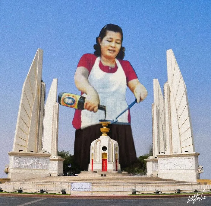 Thai Street Artist LuckyLeg Makes Murals That Feel Beautiful And Uncomfortable (34 Pics)
