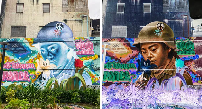 Thai Street Artist LuckyLeg Makes Murals That Feel Beautiful And Uncomfortable (34 Pics)