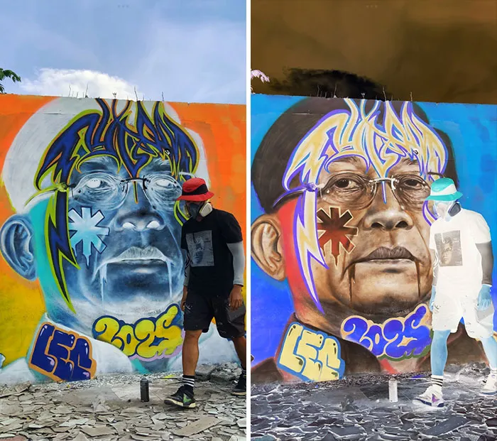 Thai Street Artist LuckyLeg Makes Murals That Feel Beautiful And Uncomfortable (34 Pics)