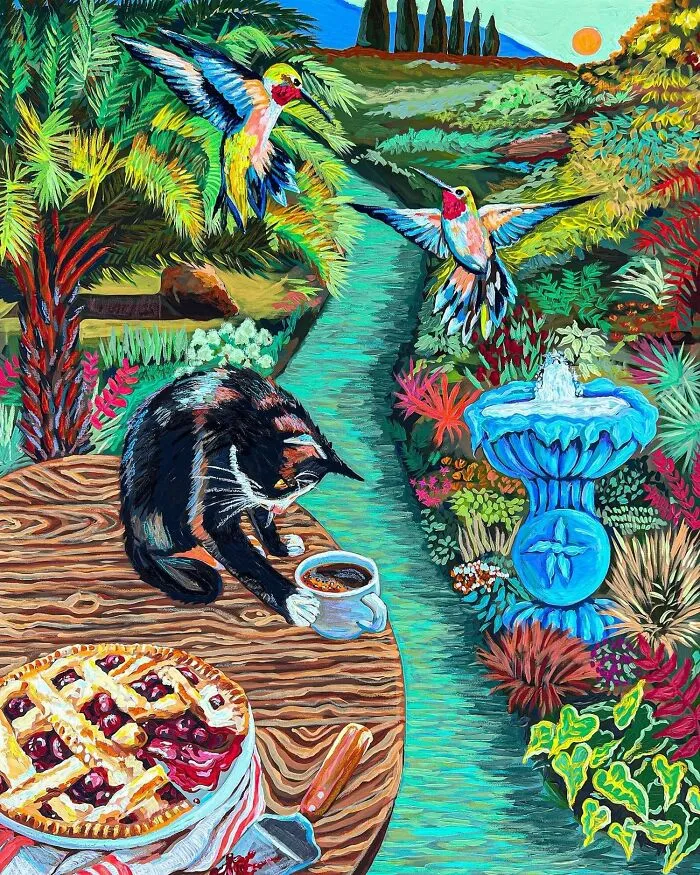 Bright And Inviting At First, Paintings By This Artist Slowly Reveal Something Unsettling (40 Pics)