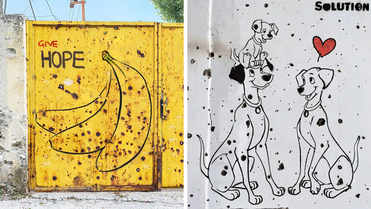 This Artist Transforms The Scars Of War Into Street Art Full Of Hope (11 Pics)