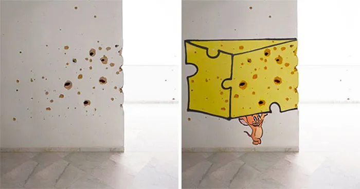 This Artist Transforms The Scars Of War Into Street Art Full Of Hope (11 Pics)