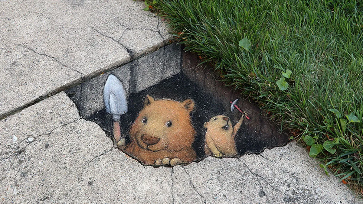 This Artist Turns Everyday Sidewalks Into Adorable 3D Creatures (35 New Pics)