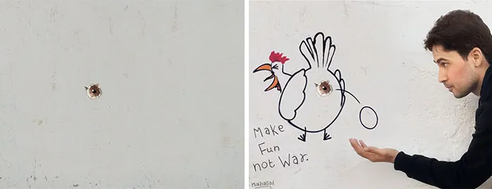 This Artist Transforms The Scars Of War Into Street Art Full Of Hope (11 Pics)