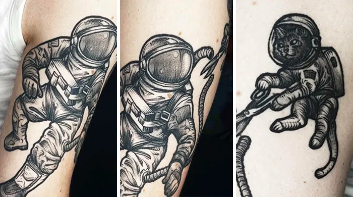 My Cat Ending An Astronaut, Done By Phil Kaulen (Atelier Phil Kaulen), Cologne, Germany