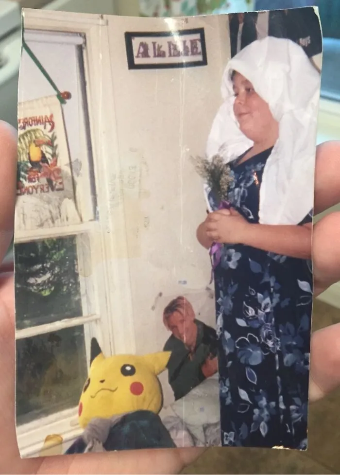I Recently Visited My Sister Who Shared Her Favorite Childhood Photo Of Me. The Time I Married My Giant Stuffed Pikachu, Ricky