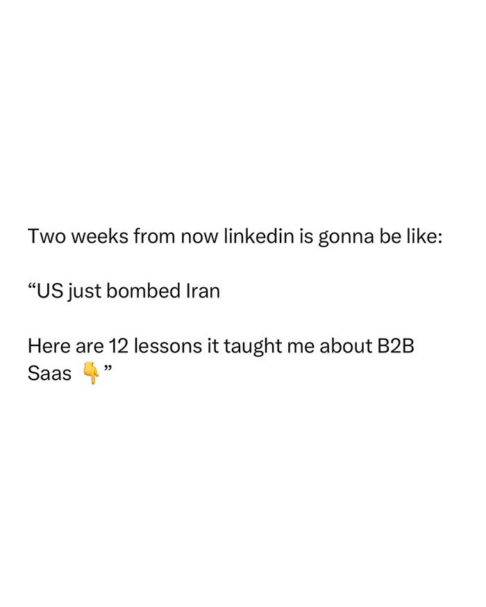 Two Weeks From Now Linkedin Is Gonna Be Like…