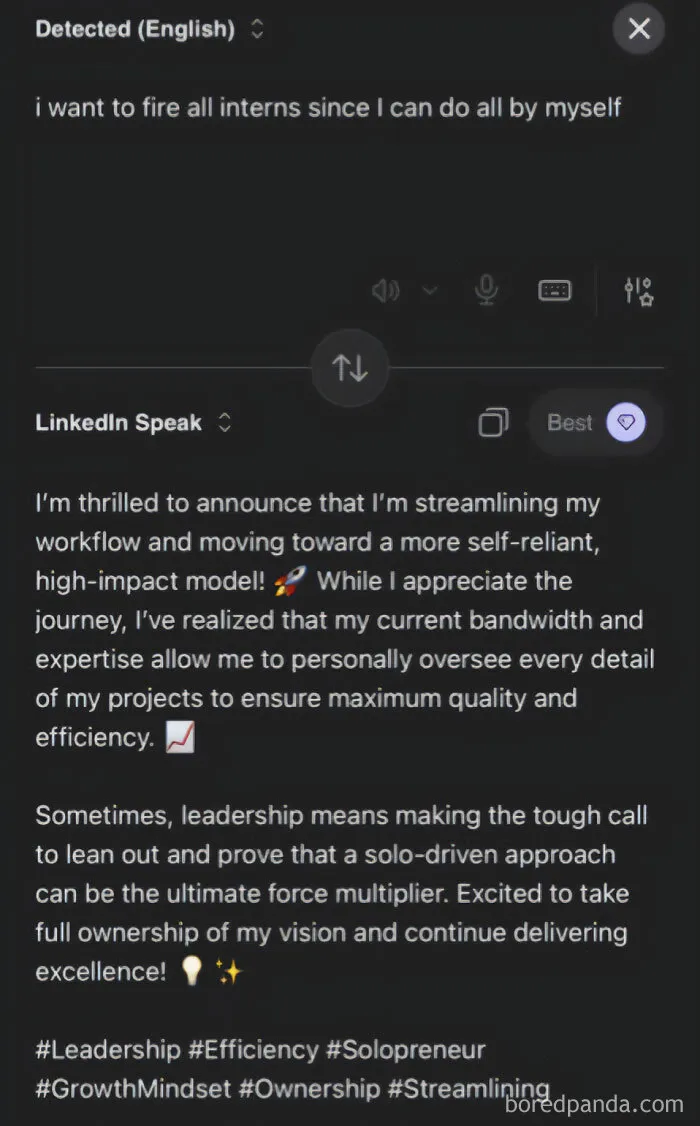 Someone Made A Google Translator For LinkedIn And The Results Are Absolutely Hilarious