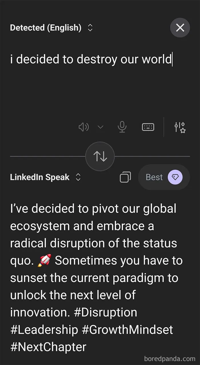 Someone Made A Google Translator For LinkedIn And The Results Are Absolutely Hilarious