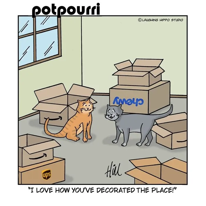 28 One-Panel Comics That Anyone Who Has Ever Been Judged By A Cat Will Instantly Relate To
