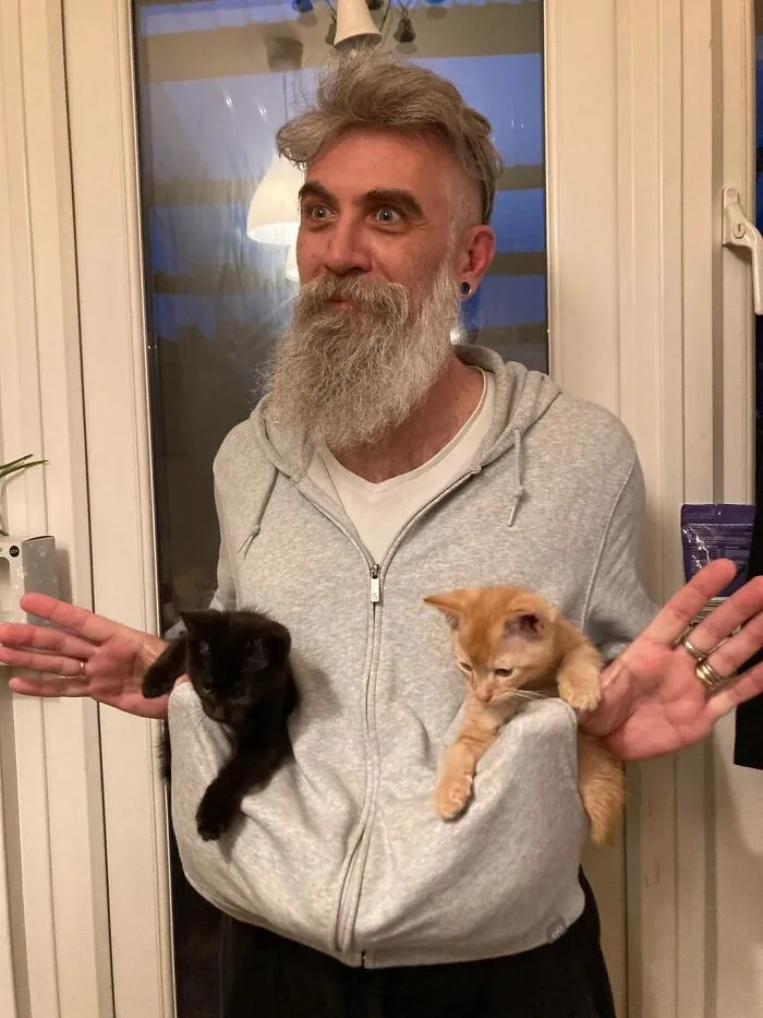 Foto con Egg y Pepper, a quienes no quería