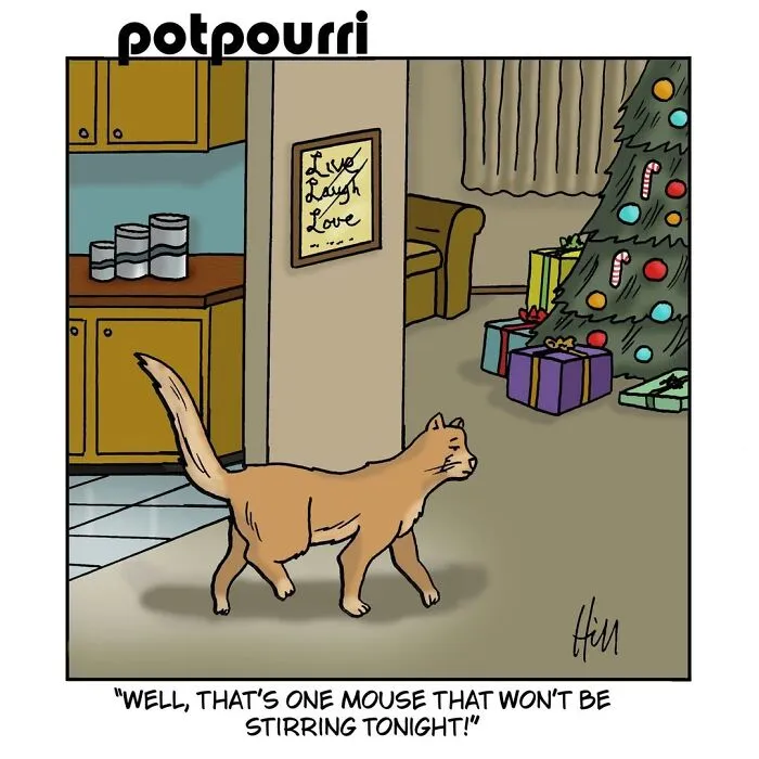 28 One-Panel Comics That Anyone Who Has Ever Been Judged By A Cat Will Instantly Relate To
