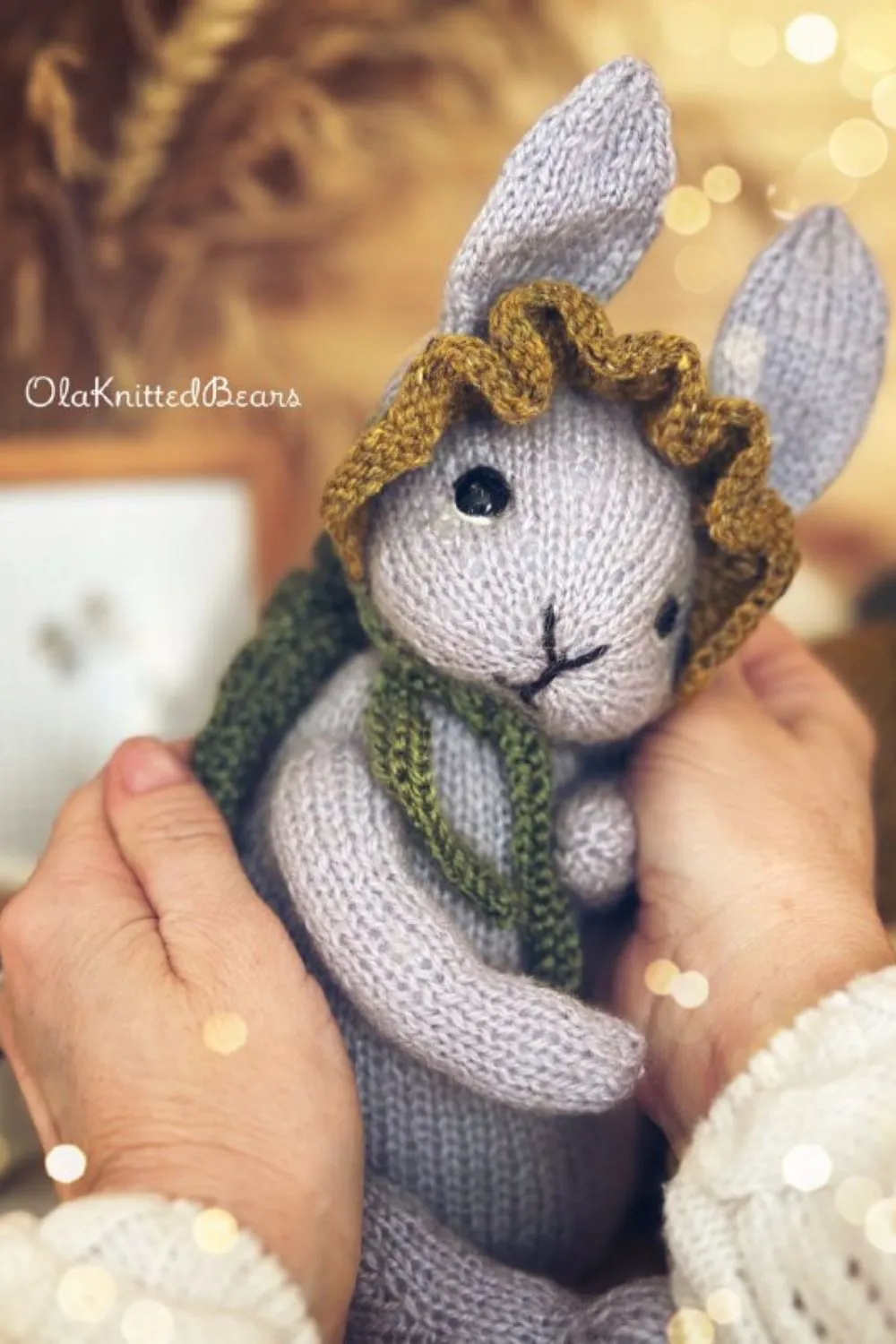 “I Knit Quiet Little Animals That Sit And Wait — And This Bunny In A Snowdrop Outfit Carries A Small Story”