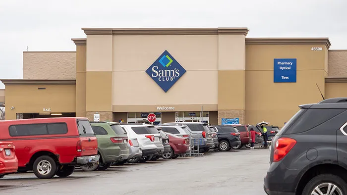 Parking lot full of cars outside a Sam’s Club store, illustrating eerie and odd stories about unexplained experiences.