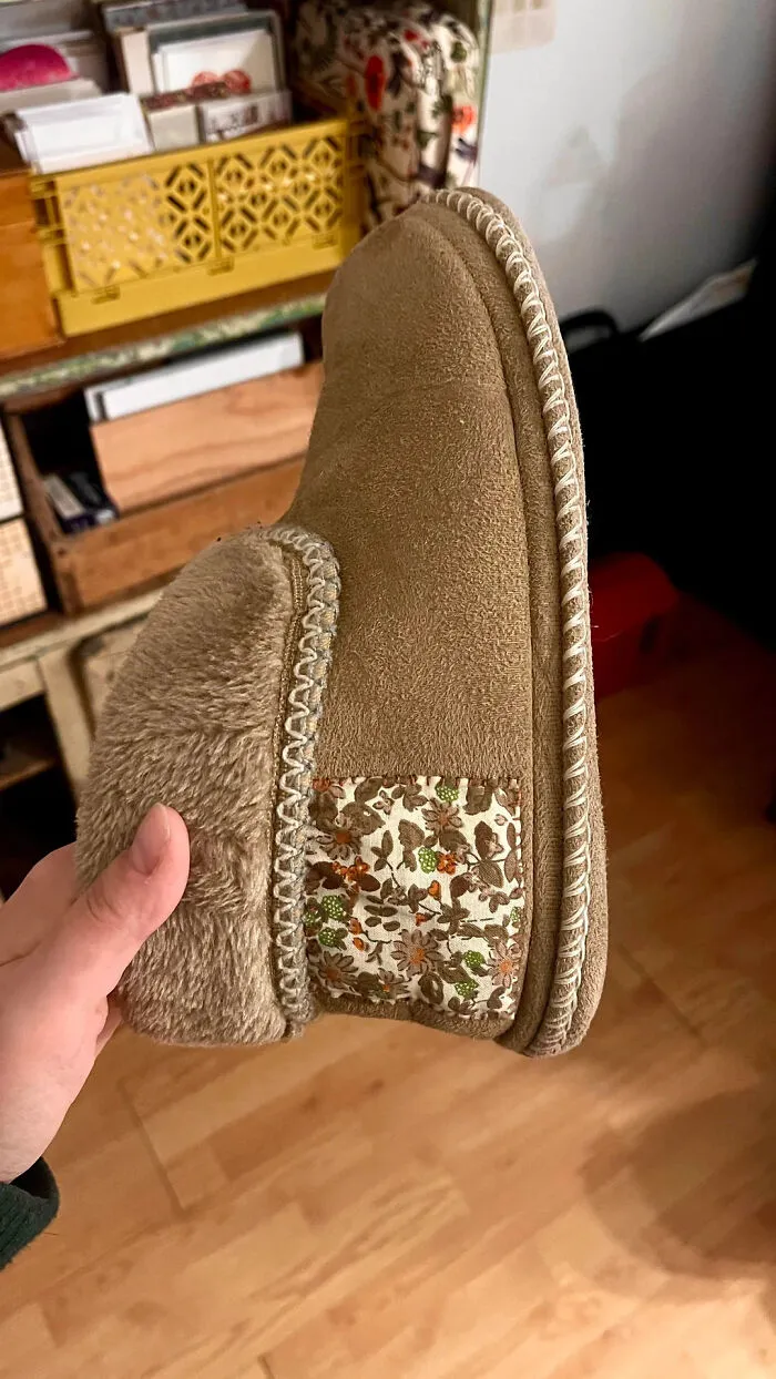 Patched This Slipper After It Got Torn!