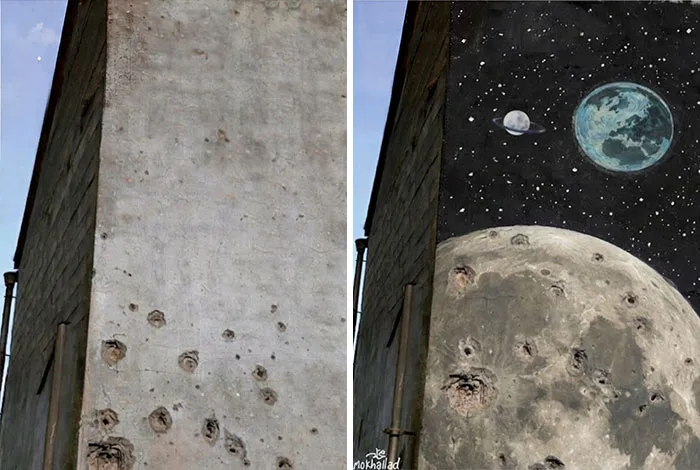 This Artist Transforms The Scars Of War Into Street Art Full Of Hope (11 Pics)