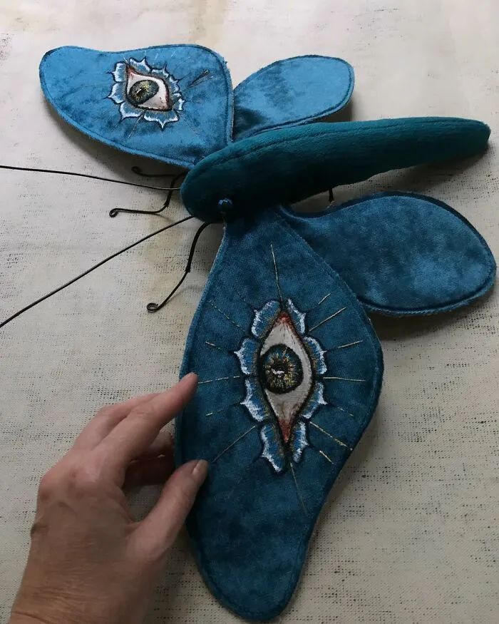 Artist Larysa Bernhardt Uses Old Textiles To Create Stunning Moth Sculptures (34 Pics)