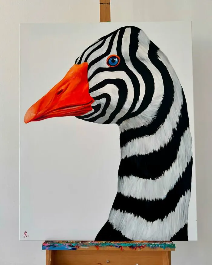 This Artist’s 26 Surreal Paintings Of Geese Are Strange, Symbolic, And Beautiful All At The Same Time