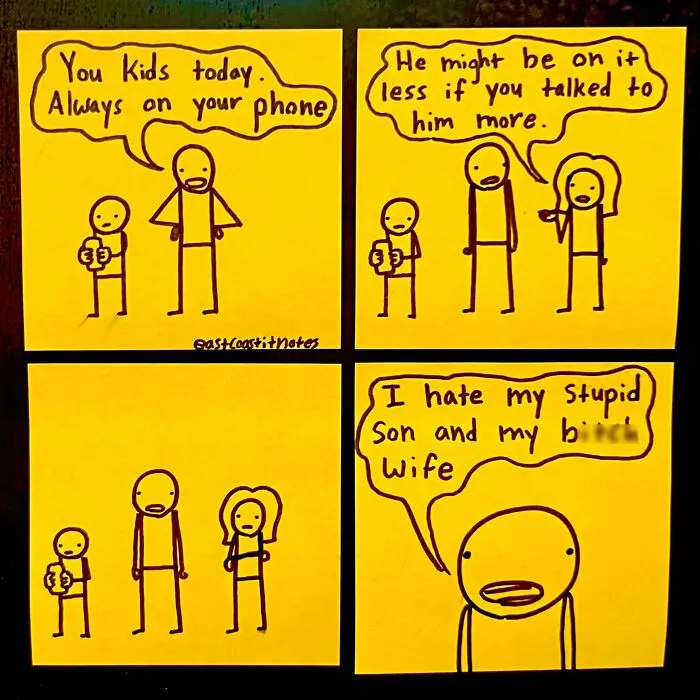 33 Funny And Unexpected Post-It Comics Prove That Simplicity Wins (New Pics)