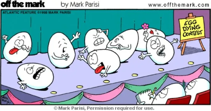 50 Hilarious Easter Comics By Mark Parisi That Reveal Just How Dramatic Eggs Can Be