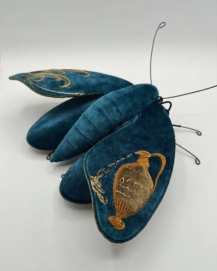 Artist Larysa Bernhardt Uses Old Textiles To Create Stunning Moth Sculptures (34 Pics)