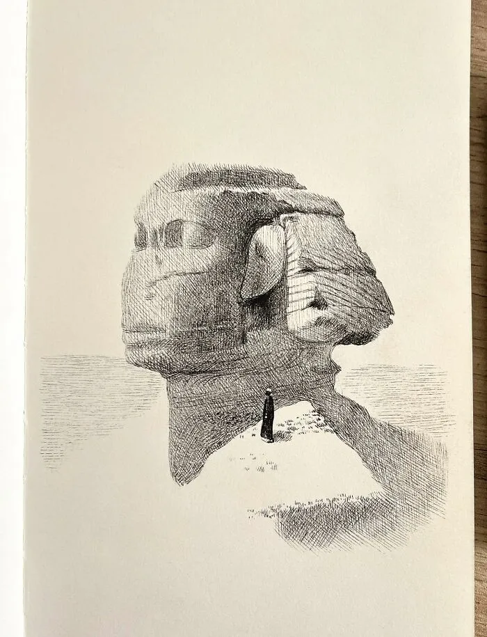 40 Ink Sketches By This Artist That Make A Simple Notebook Feel Like A Window Into Another World
