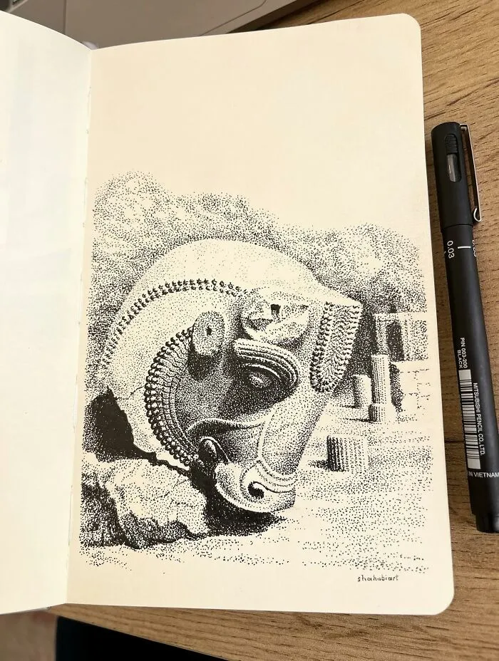 40 Ink Sketches By This Artist That Make A Simple Notebook Feel Like A Window Into Another World