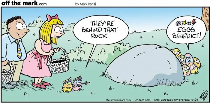 50 Hilarious Easter Comics By Mark Parisi That Reveal Just How Dramatic Eggs Can Be