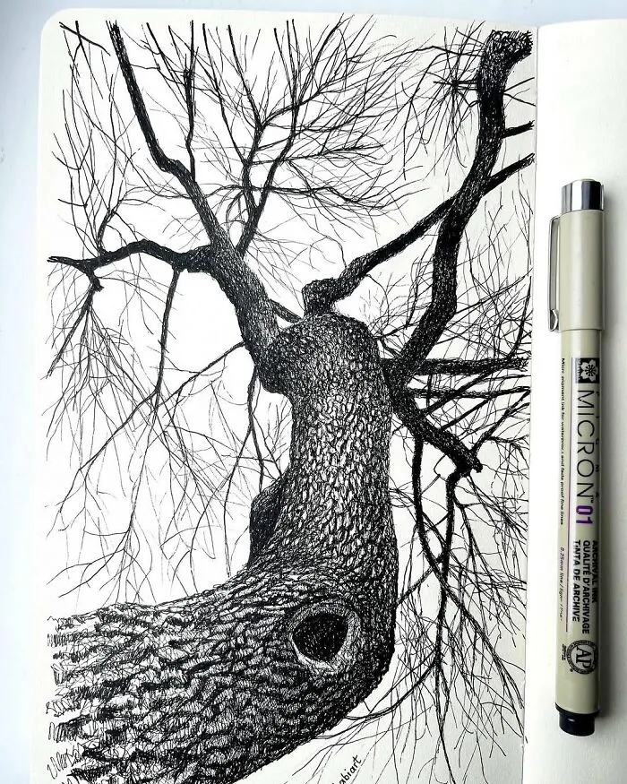 40 Ink Sketches By This Artist That Make A Simple Notebook Feel Like A Window Into Another World