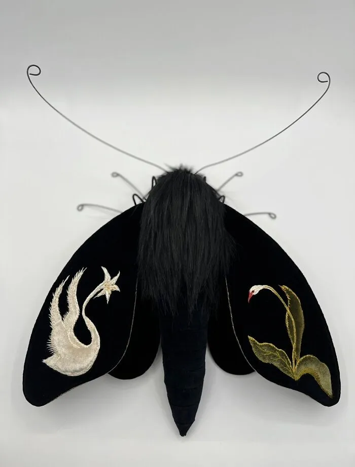 Artist Larysa Bernhardt Uses Old Textiles To Create Stunning Moth Sculptures (34 Pics)