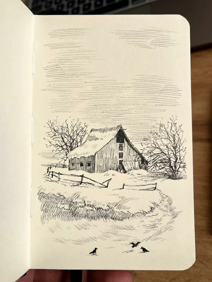 40 Ink Sketches By This Artist That Make A Simple Notebook Feel Like A Window Into Another World