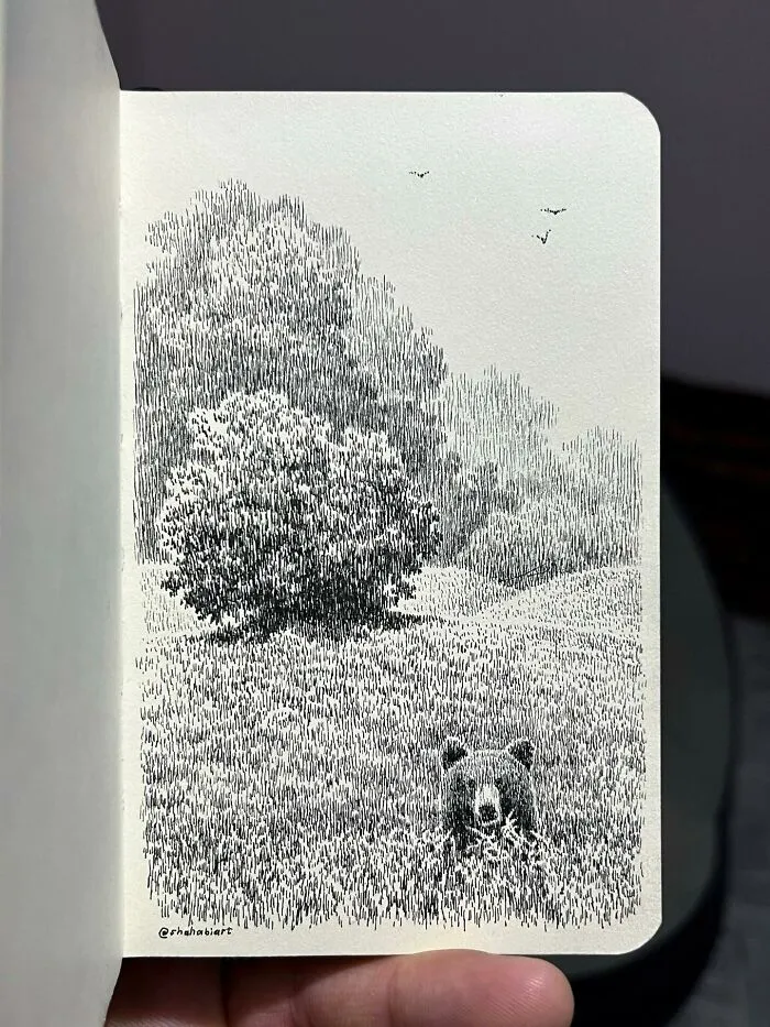 40 Ink Sketches By This Artist That Make A Simple Notebook Feel Like A Window Into Another World